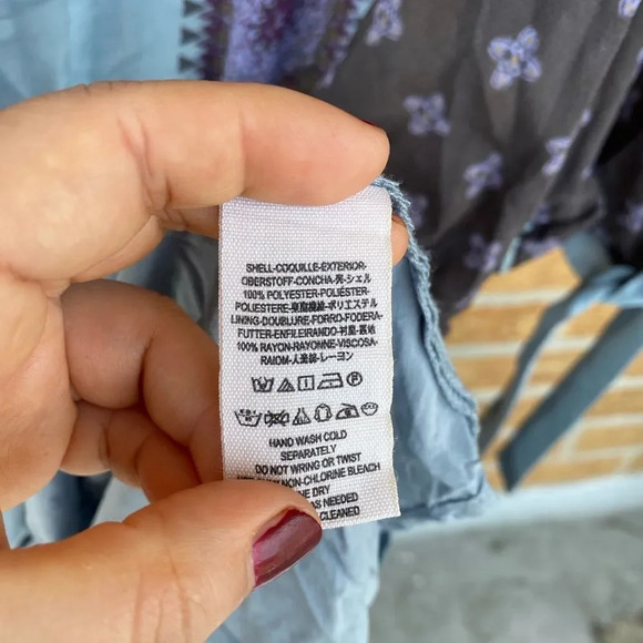 Free People Dusty Blue Santa Cruz Kimono small - Picture 5 of 13